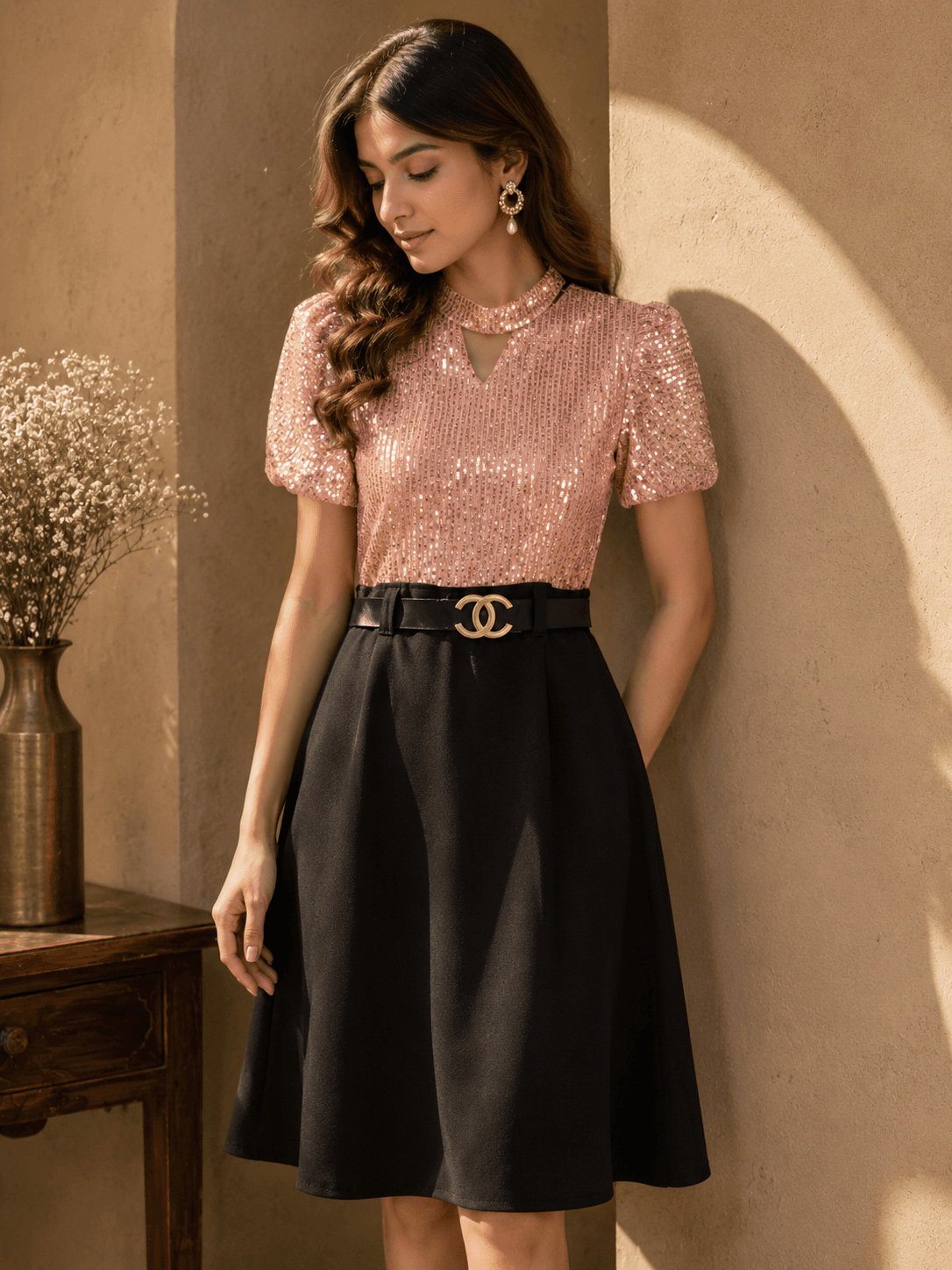 Pink Sparkle Dress - 1