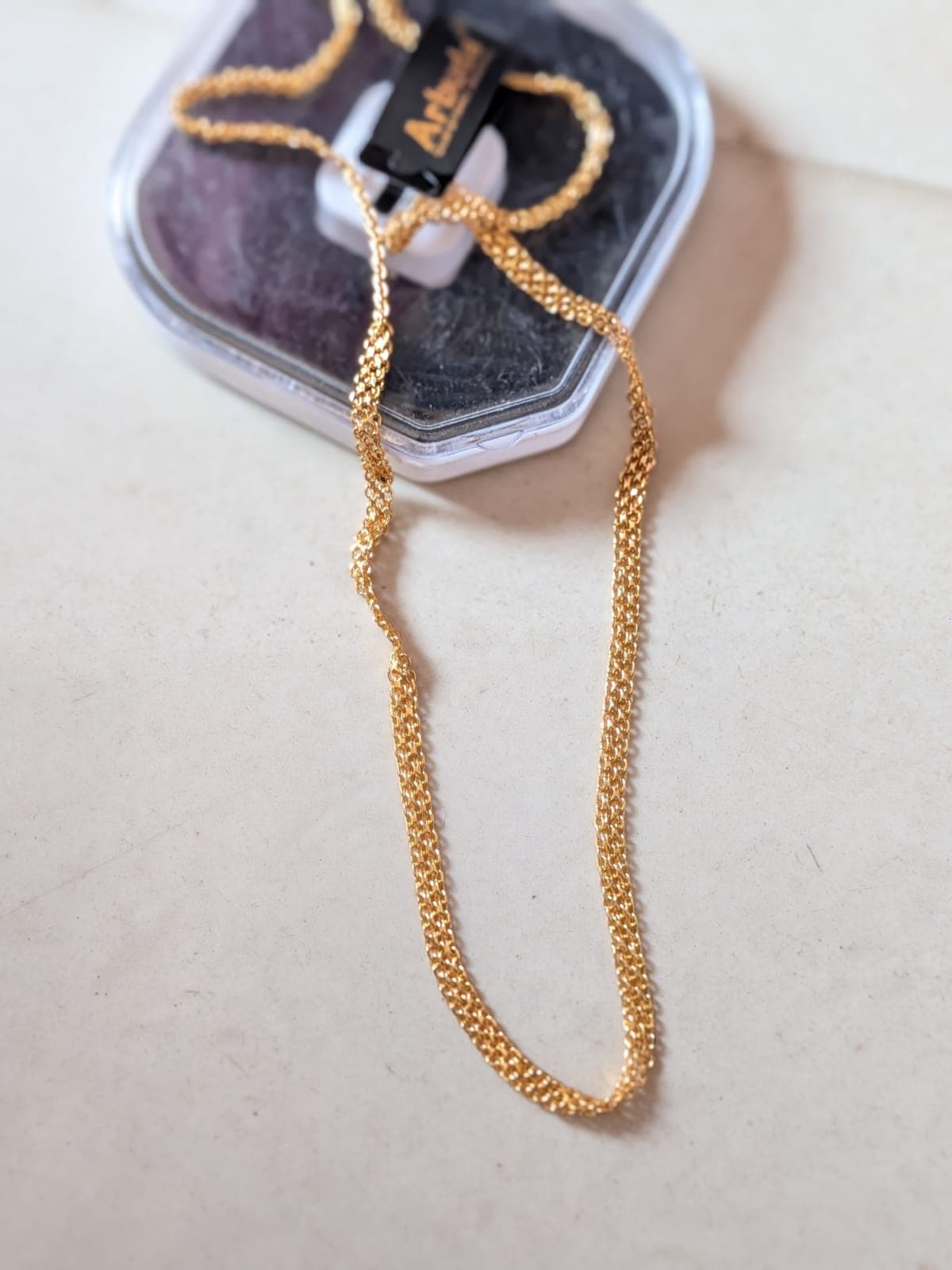 Gold-Plated Braided Rope Chain - 1