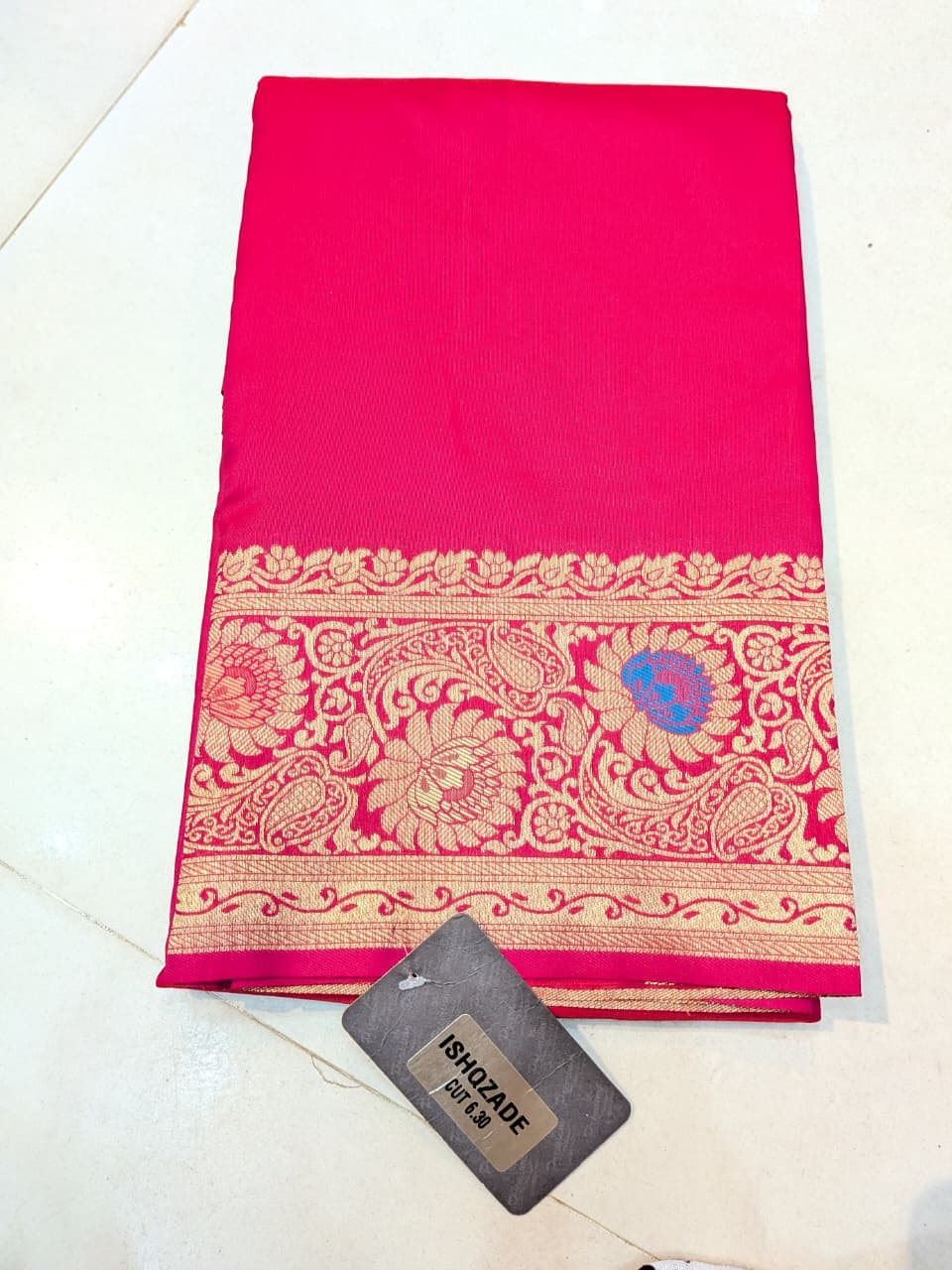 Pink Banarasi Silk Saree | Gold Zari Woven Traditional Saree - 2