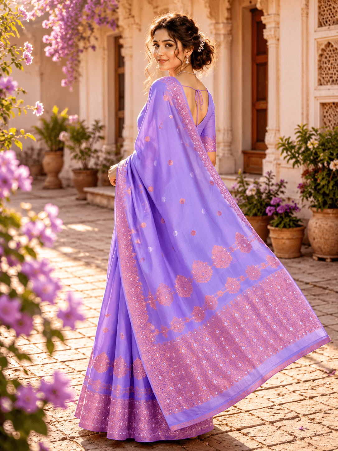 Lavender Mekhela Dress - 1